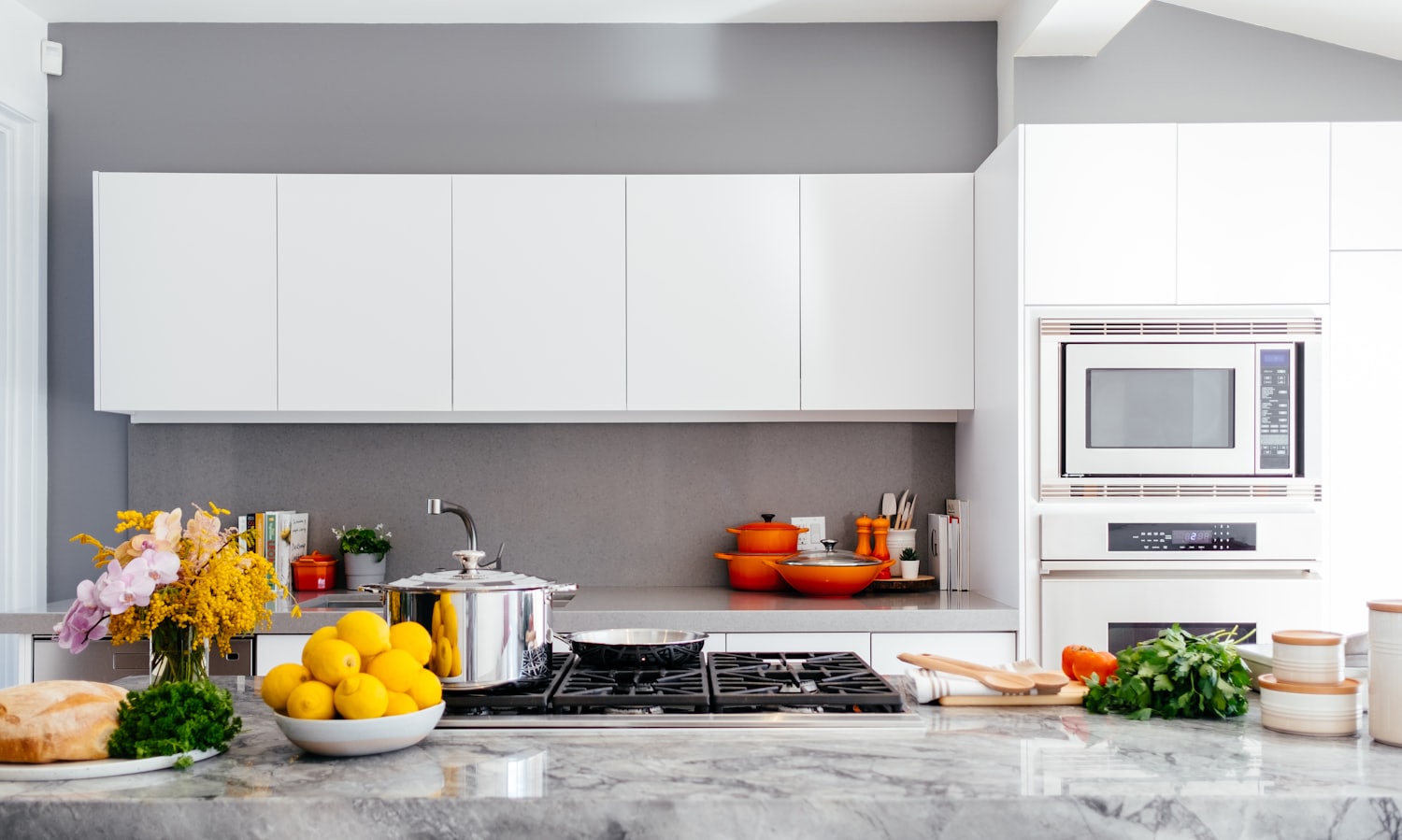 A clean, bright kitchen